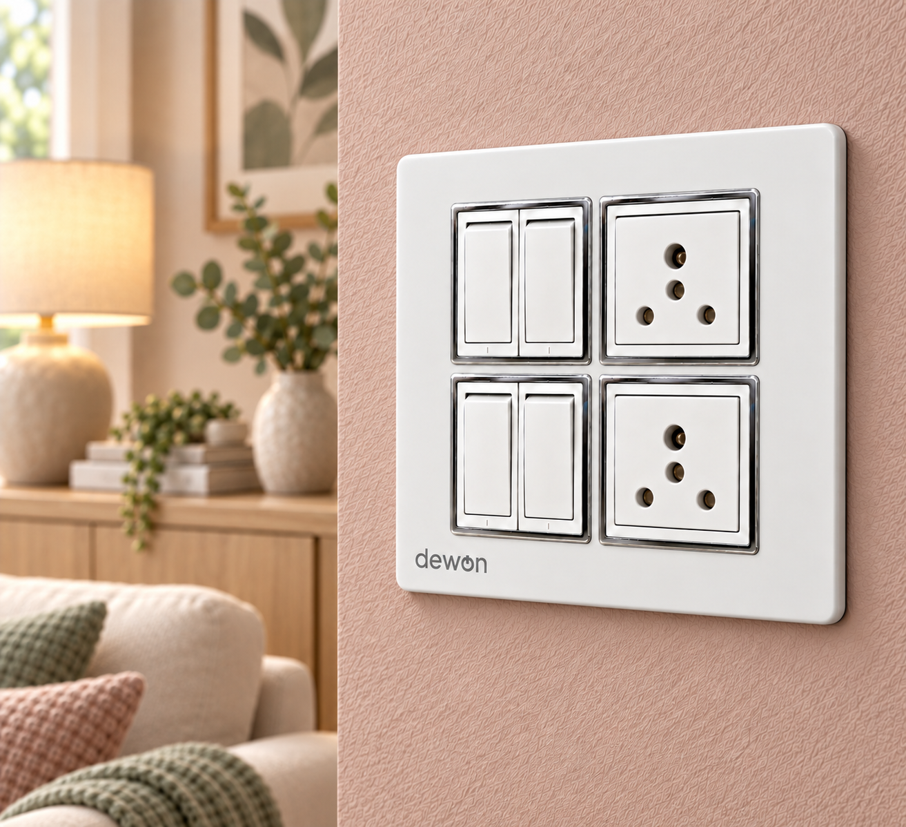 Dewon Electric SilverLine 8 Module Plate